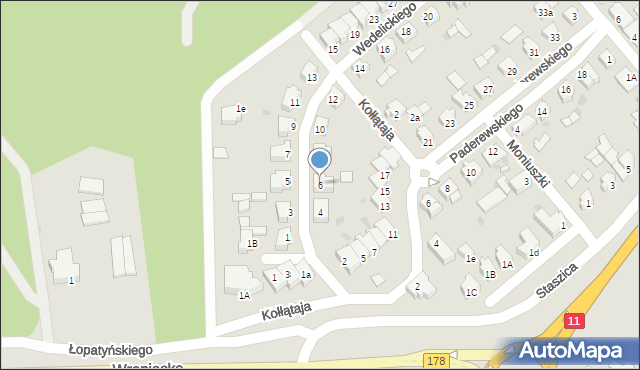 Oborniki, Wedelickiego Piotra, 6, mapa Oborniki