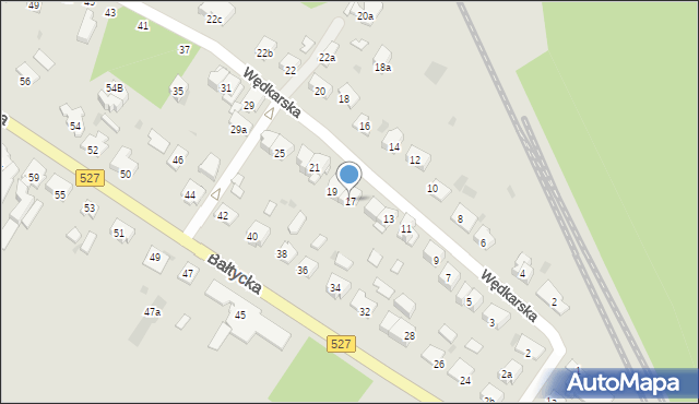 Olsztyn, Wędkarska, 17, mapa Olsztyna