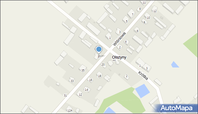 Olszyny, Wesoła, 37, mapa Olszyny