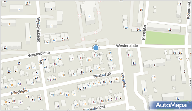 Opoczno, Westerplatte, 11a, mapa Opoczno