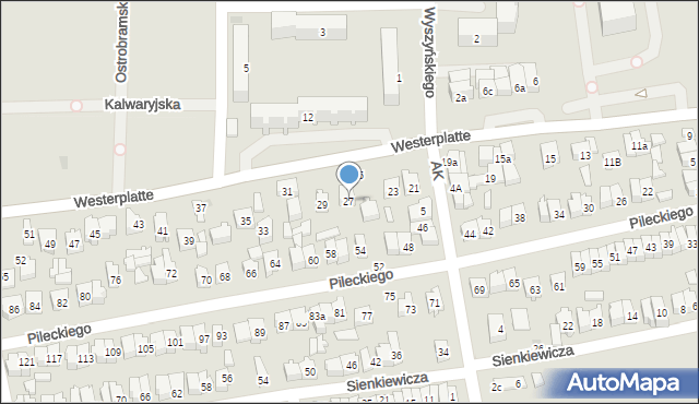 Opoczno, Westerplatte, 27, mapa Opoczno