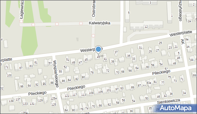 Opoczno, Westerplatte, 43, mapa Opoczno