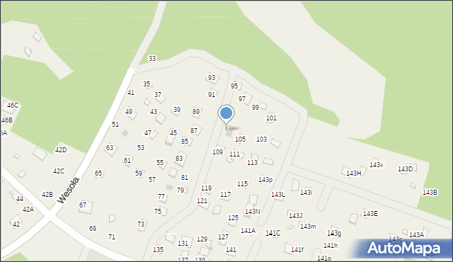 Orchówek, Wesoła, 107, mapa Orchówek