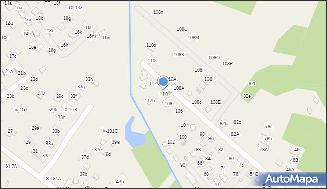 Orchówek, Wesoła, 110, mapa Orchówek