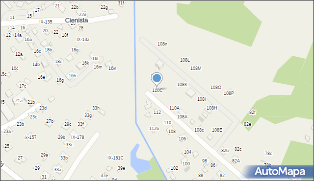 Orchówek, Wesoła, 110C, mapa Orchówek