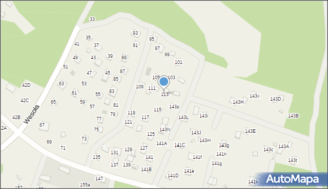 Orchówek, Wesoła, 113, mapa Orchówek