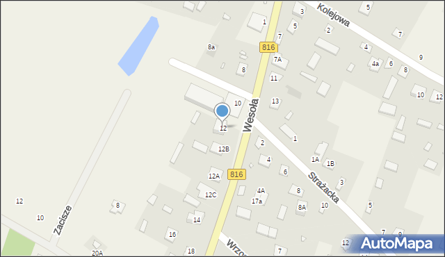 Orchówek, Wesoła, 12, mapa Orchówek