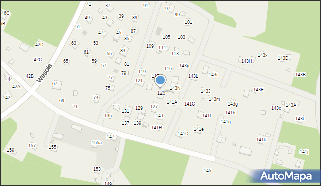 Orchówek, Wesoła, 125, mapa Orchówek