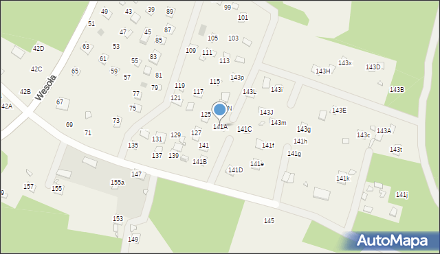 Orchówek, Wesoła, 141A, mapa Orchówek