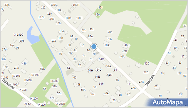 Orchówek, Wesoła, 78, mapa Orchówek