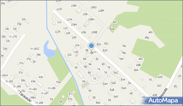 Orchówek, Wesoła, 86, mapa Orchówek