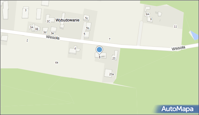 Orle, Wesoła, 6, mapa Orle