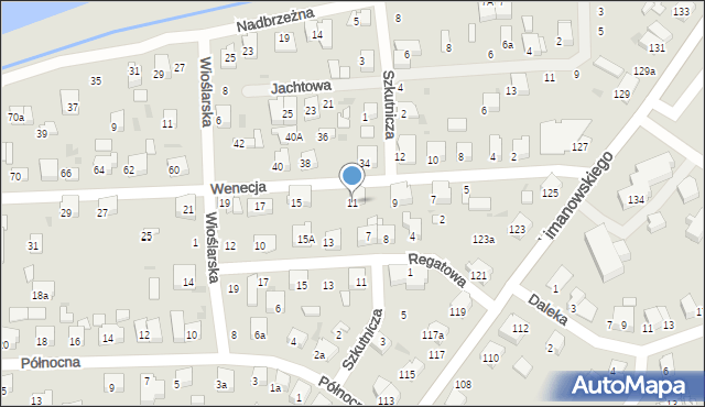 Ostrów Wielkopolski, Wenecja, 11, mapa Ostrów Wielkopolski