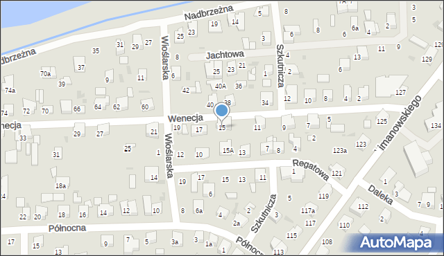 Ostrów Wielkopolski, Wenecja, 15, mapa Ostrów Wielkopolski