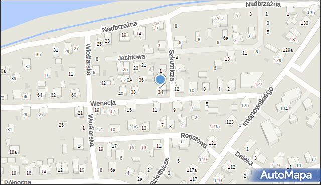 Ostrów Wielkopolski, Wenecja, 34, mapa Ostrów Wielkopolski