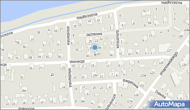 Ostrów Wielkopolski, Wenecja, 38, mapa Ostrów Wielkopolski