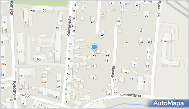 Piekary Śląskie, Wesoła, 10, mapa Piekary Śląskie