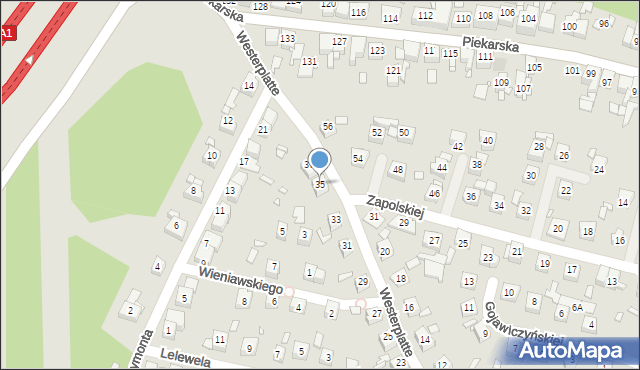 Piekary Śląskie, Westerplatte, 35, mapa Piekary Śląskie