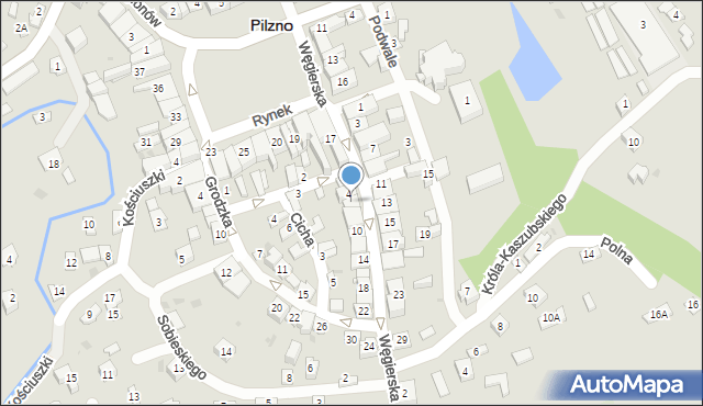 Pilzno, Węgierska, 6, mapa Pilzno