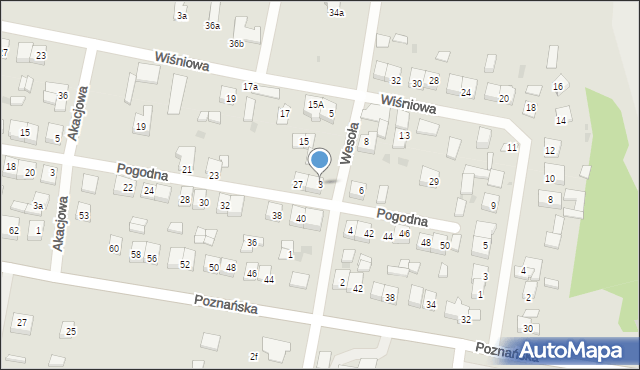 Piotrków Kujawski, Wesoła, 3, mapa Piotrków Kujawski