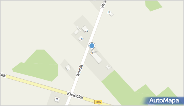 Piotrowiec, Wesoła, 6, mapa Piotrowiec