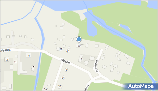 Poddębie, Wesoła, 2D, mapa Poddębie