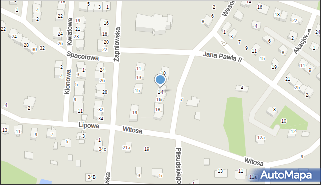 Połaniec, Wesoła, 14, mapa Połaniec