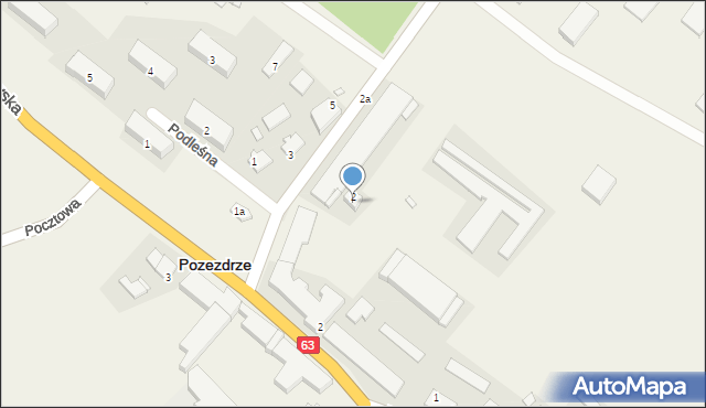 Pozezdrze, Węgorzewska, 2a, mapa Pozezdrze