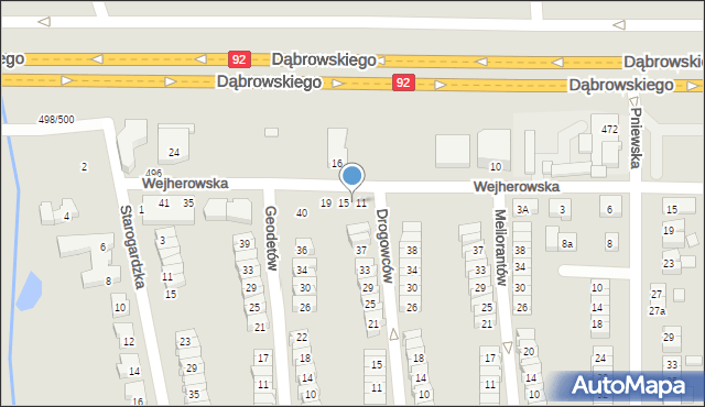 Poznań, Wejherowska, 13, mapa Poznania
