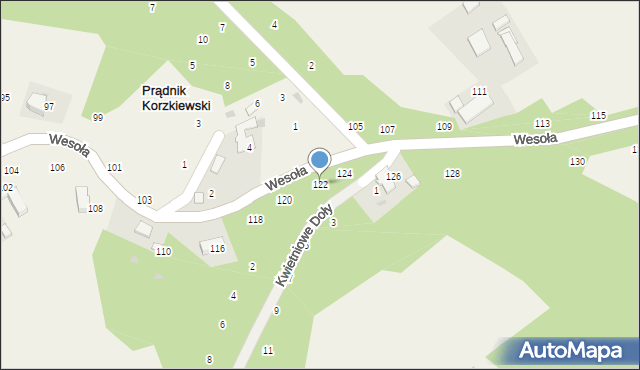 Prądnik Korzkiewski, Wesoła, 122, mapa Prądnik Korzkiewski