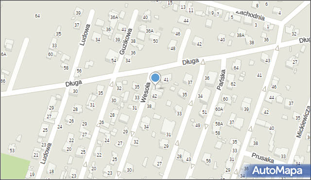 Pruszków, Wesoła, 44, mapa Pruszków