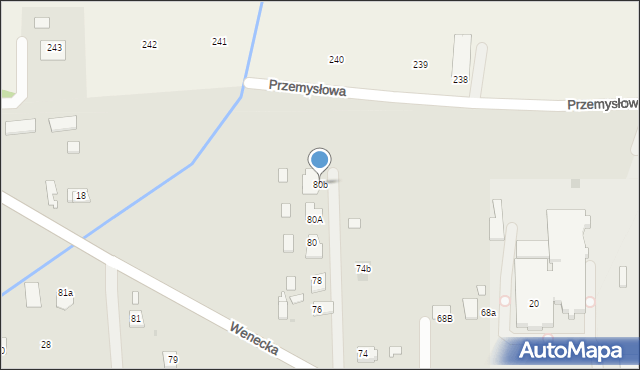 Przecław, Wenecka, 80b, mapa Przecław