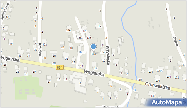 Przemyśl, Węgierska, 12a, mapa Przemyśla