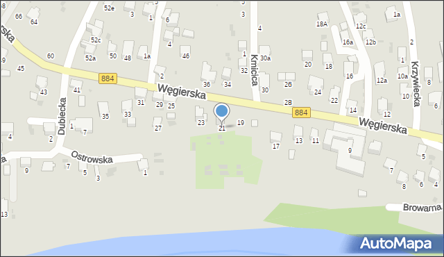 Przemyśl, Węgierska, 21, mapa Przemyśla