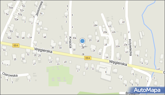 Przemyśl, Węgierska, 26, mapa Przemyśla