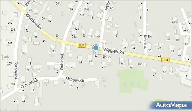 Przemyśl, Węgierska, 31, mapa Przemyśla