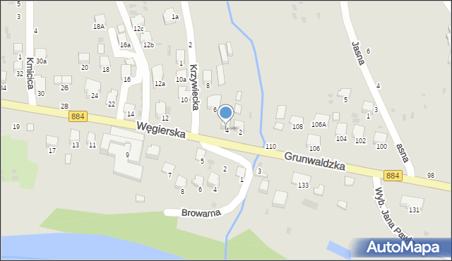 Przemyśl, Węgierska, 4, mapa Przemyśla