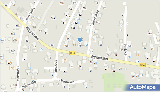 Przemyśl, Węgierska, 48, mapa Przemyśla