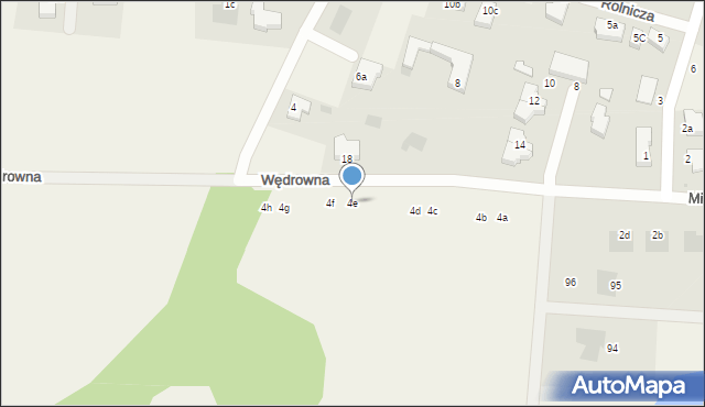 Przylep, Wędrowna, 4e, mapa Przylep