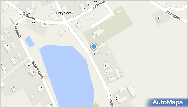 Przysiersk, Wedrowskiego Stefana, ks., 3, mapa Przysiersk