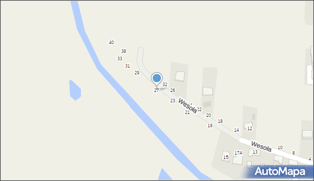 Puchaczów, Wesoła, 27, mapa Puchaczów