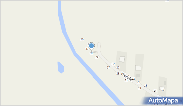 Puchaczów, Wesoła, 31, mapa Puchaczów