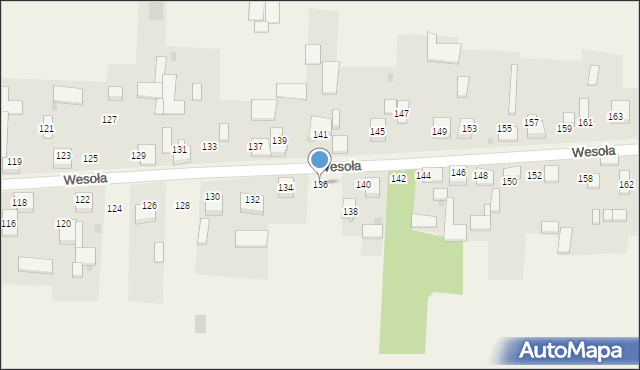 Radostków-Kolonia, Wesoła, 136, mapa Radostków-Kolonia