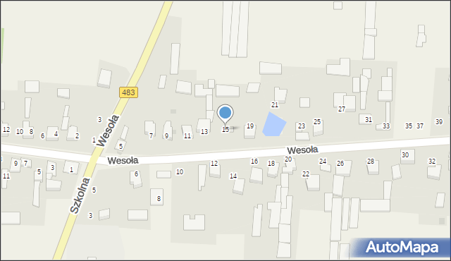 Radostków-Kolonia, Wesoła, 15, mapa Radostków-Kolonia