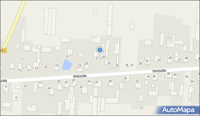 Radostków-Kolonia, Wesoła, 29, mapa Radostków-Kolonia