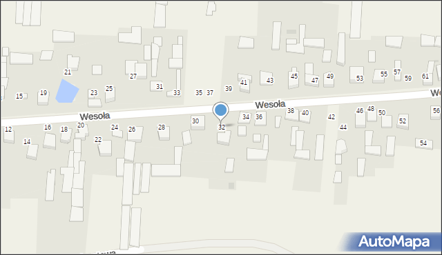 Radostków-Kolonia, Wesoła, 32, mapa Radostków-Kolonia