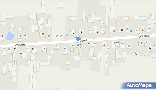 Radostków-Kolonia, Wesoła, 36, mapa Radostków-Kolonia