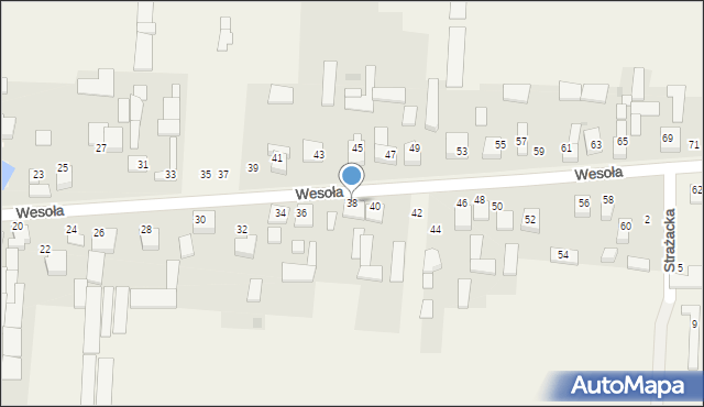 Radostków-Kolonia, Wesoła, 38, mapa Radostków-Kolonia