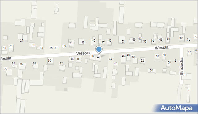 Radostków-Kolonia, Wesoła, 40, mapa Radostków-Kolonia