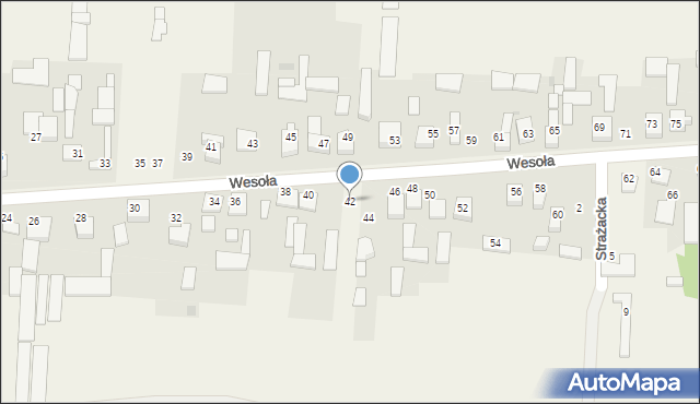 Radostków-Kolonia, Wesoła, 42, mapa Radostków-Kolonia